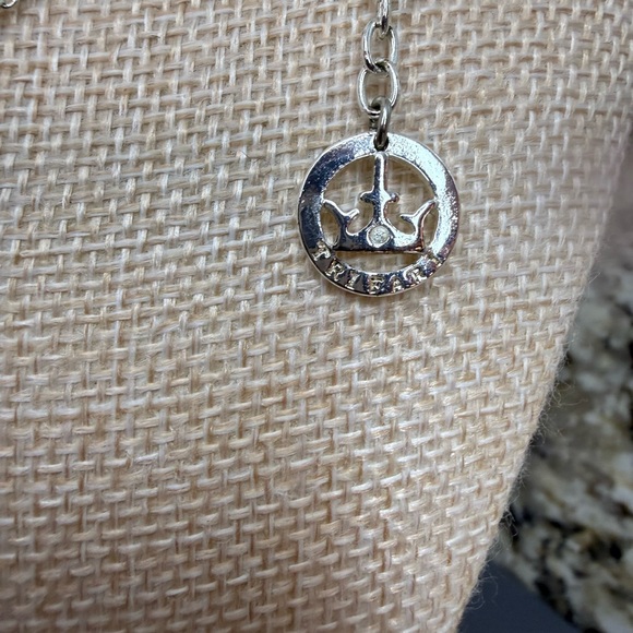 Vintage Crown Trifari Pearl Rhinestone Early 20th Century Necklace - Picture 5 of 10